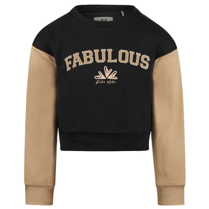Cropped sweatshirt, Faded Black