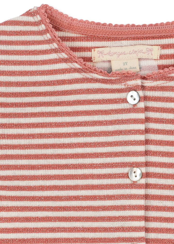 Roli cardigan, Rose Cream Stripe