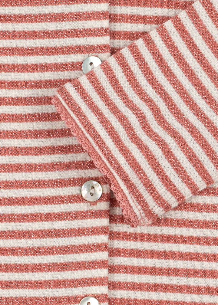 Roli cardigan, Rose Cream Stripe
