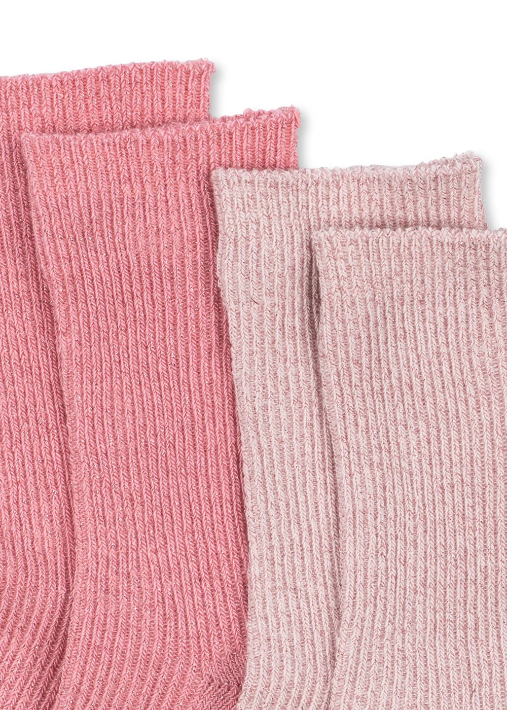 Glitter sokkar, 2 pør, Rose
