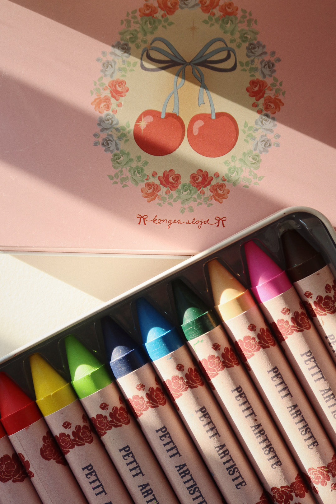 Beeswax crayons, 10 stk, Cherry Bow