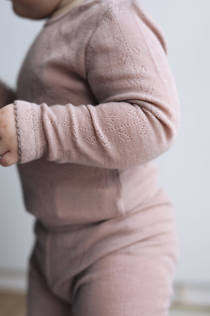 Wool leggings, Burnt Rose