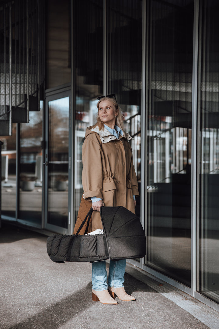 3-in-1 babynest v/kallesju, Grey Melange