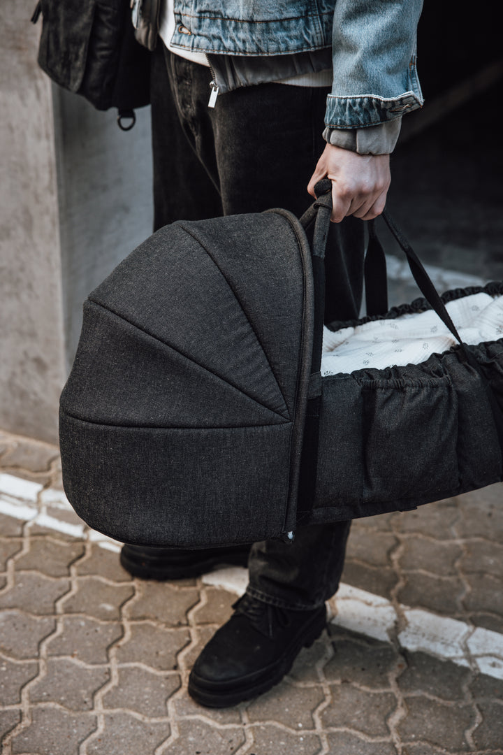 3-in-1 babynest v/kallesju, Grey Melange
