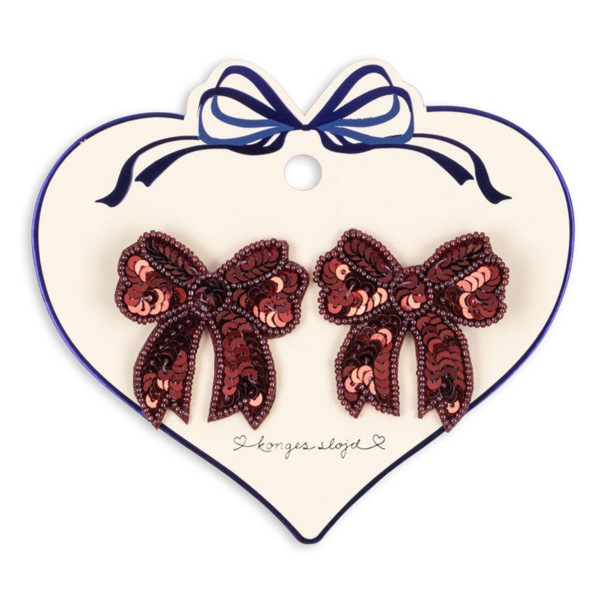 Bow hárklemmur, 2 stk, Rio Red