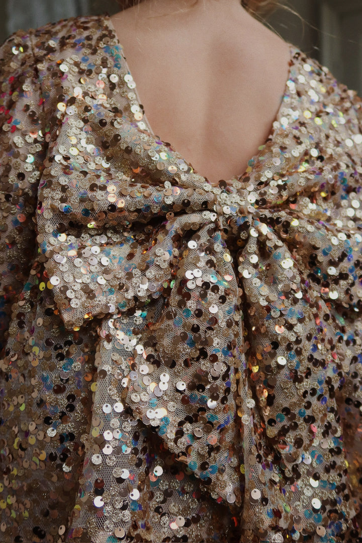 Lila kjóli, Gold Glitter