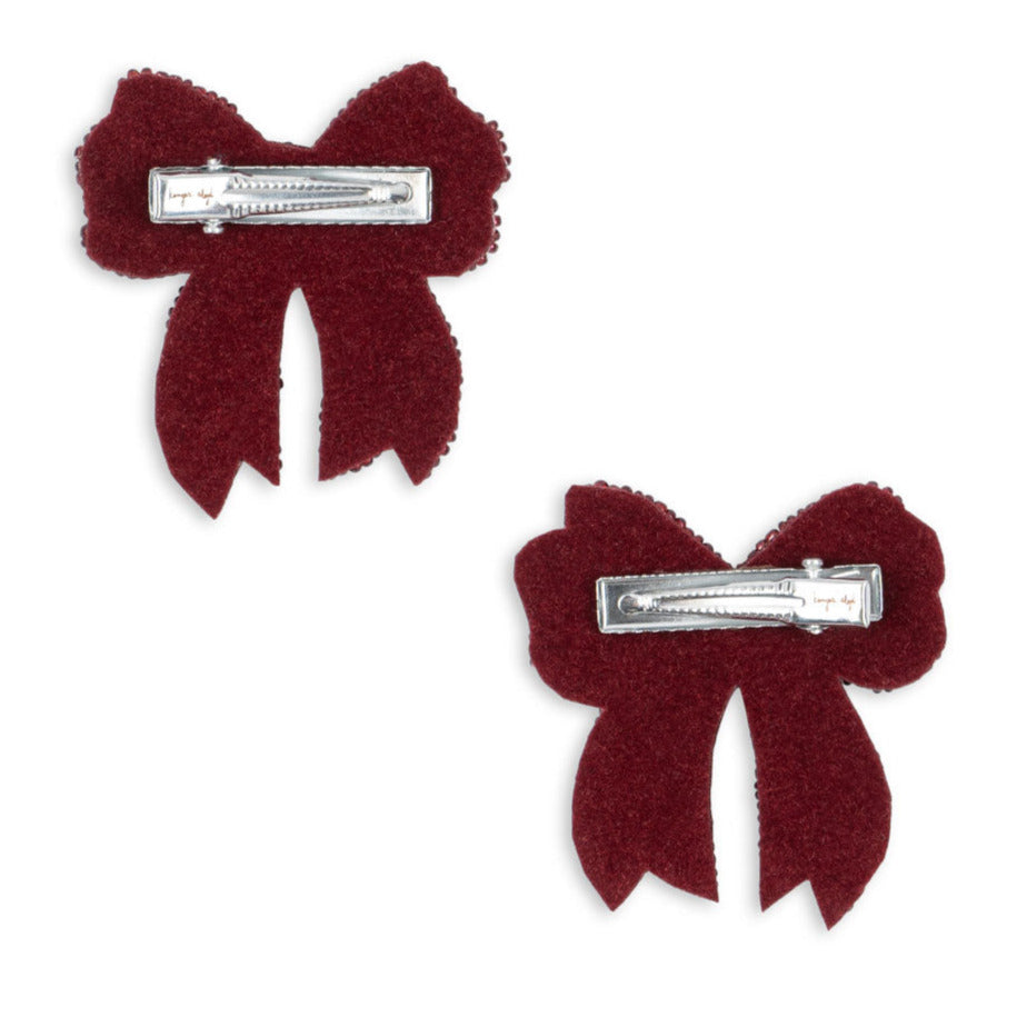 Bow hárklemmur, 2 stk, Rio Red