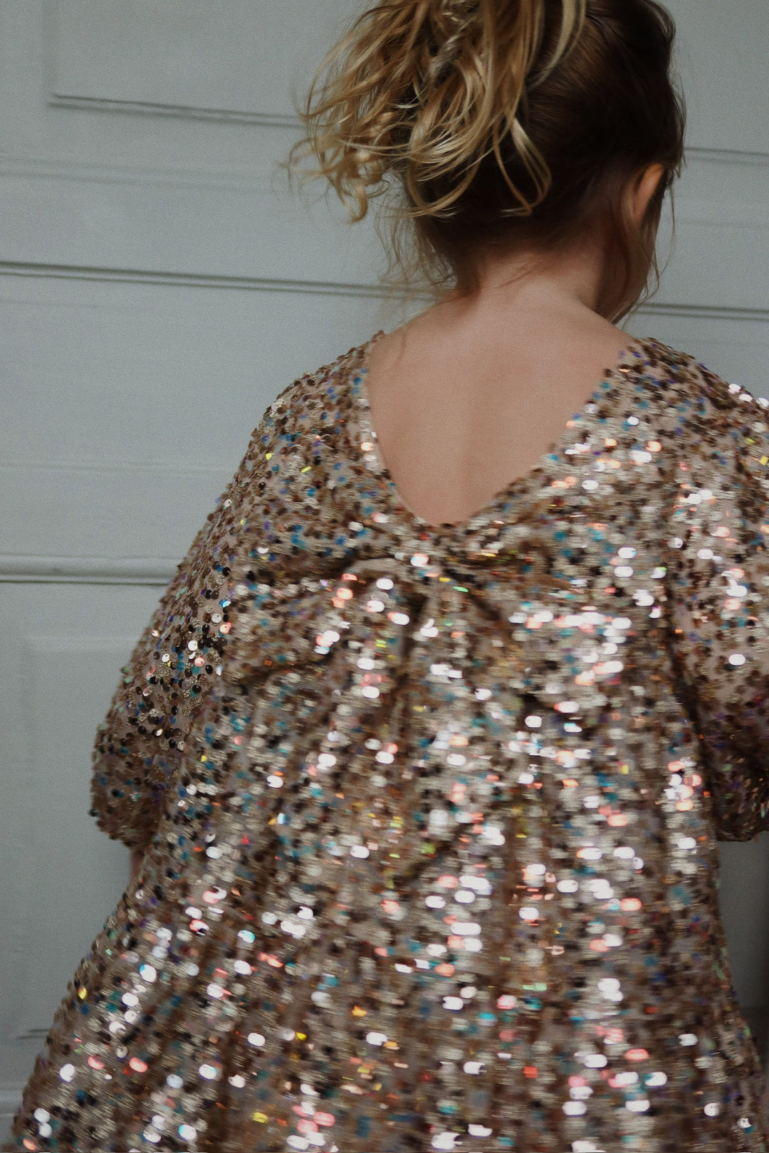 Lila kjóli, Gold Glitter