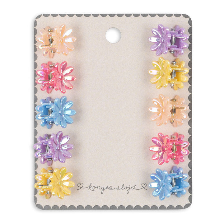 Mini Flower hárklemmur, 10 stk